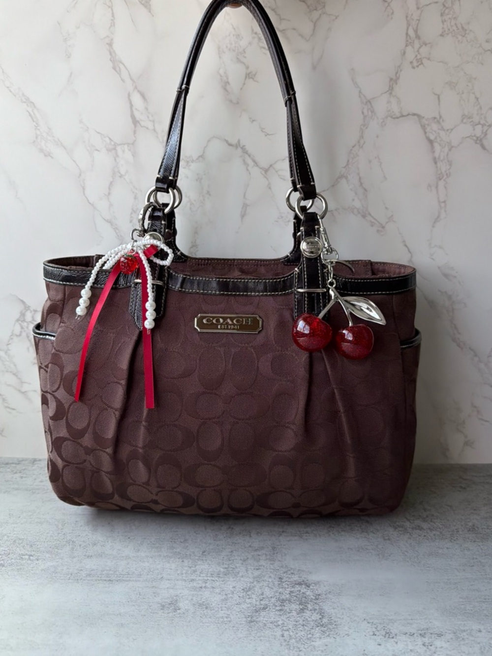 Coach Brown Signature Tote